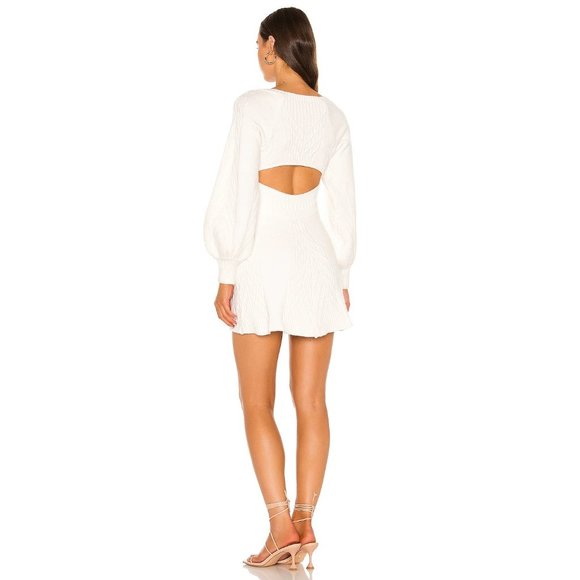 FREE PEOPLE Emmaline Cable Knit Dress in White NWT - - Picture 4 of 5